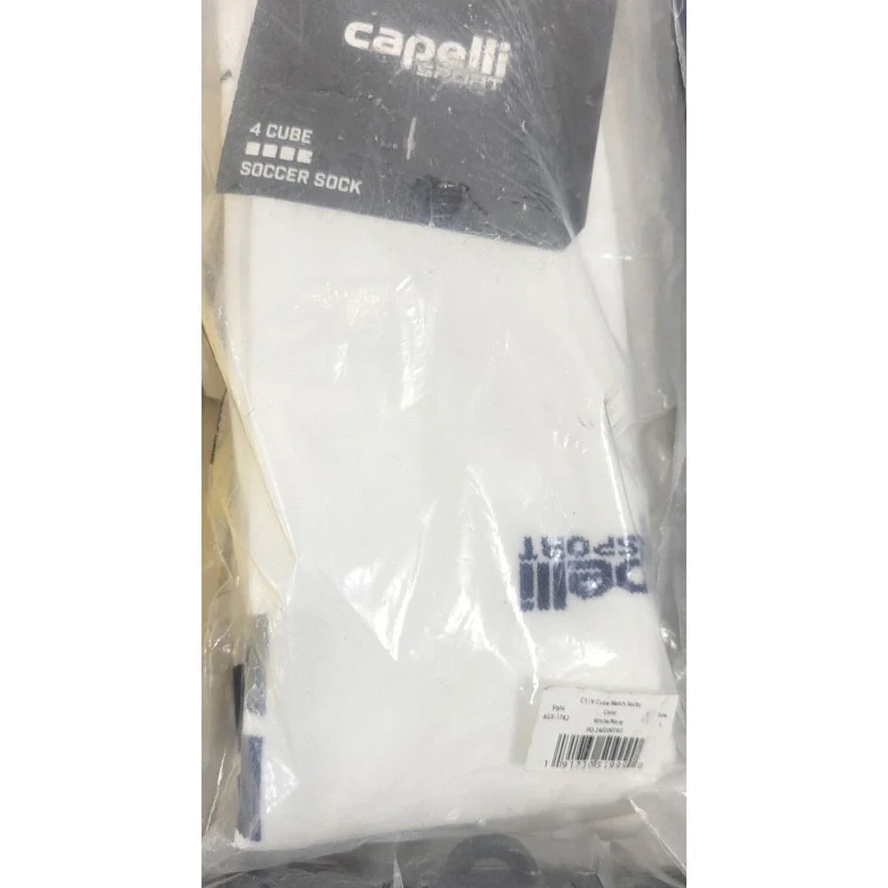 LOT: 6 Pairs Capelli Sport Soccer Socks - Marled & 4-Cube - Unisex Size Large